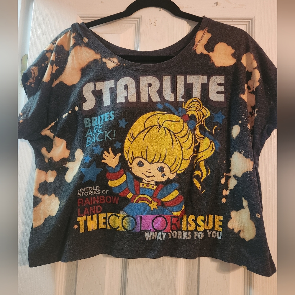 Vintage rainbow Brite crop top
